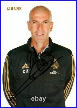 Zinedine Zidane Hand Signed 6x4 Photo Card France World Cup 98 Autograph + COA
