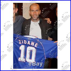 Zinedine Zidane Signed Framed France 1998 Football Shirt Autographed Sport