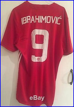 Zlatan Ibrahimovic Signed Shirt Manchester United Sweden 16/17 Name And Number