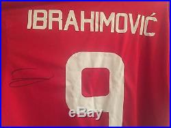 Zlatan Ibrahimovic Signed Shirt Manchester United Sweden 16/17 Name And Number